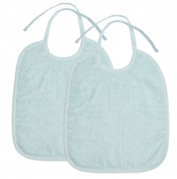 Σαλιάρες Σετ 2τμχ Βαμβακερές Light Blue Meyco MEY-611203a