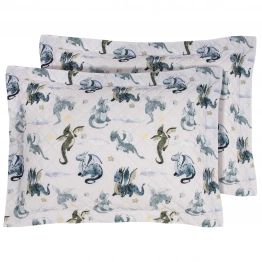 Ζεύγος Διακοσμητικές Μαξιλαροθήκες Microfiber 50x70+5εκ. Essential 8863 Beige-Blue Greenwich Polo Club Junior