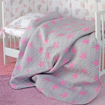 Κουβερλί Microfiber Κούνιας 110x160εκ. Star Girl Melinen 2000040001