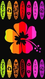 Πετσέτα Θαλάσσης 2 Όψεων Βαμβακερή Βελουτέ 87x165εκ. Ζακάρ 242 DimCol