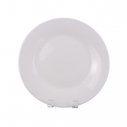Πιάτο Ρηχό Φαγητού Γυάλινο Λευκό Φ25εκ. Aria Eaton ME22000425