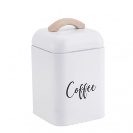 Βάζο Καφέ Μεταλλικό Λευκό 11,2x13,5εκ. Cucina Oriana Ferrelli CLG707811CWH