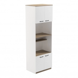 Ντουλάπα κουζίνας Rowan pakoworld σε λευκή-sonoma απόχρωση 60x42x182εκ