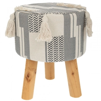 Σκαμπώ Υφασμάτινο Polycotton Με Ξύλινα Πόδια 28x36εκ. iliadis 90220