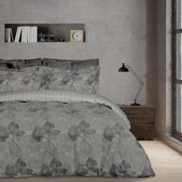 Σετ Παπλωματοθήκη Polycotton Μονή 160x240εκ. Casual 5421 Γκρι Das Home