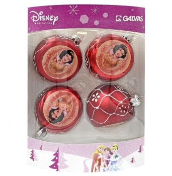 Σετ Μπάλες 4τμχ Princess Red Δ7,5εκ. Disney 93-3067