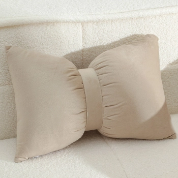 Διακοσμητικό Μαξιλάρι Βελουτέ 50x35εκ. Bow Beige Melinen 20005700