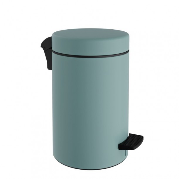 Καλάθι Απορριμμάτων 10lt-Φ20x37εκ. Soft Close Ανοξείδωτο Matte Turquoise Pam & Co 2037-913