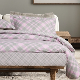Σετ Σεντόνια Polycotton Υπέρδιπλα Με Λάστιχο 170x200+35εκ. Casual 5436 Mint-Pink Das Home
