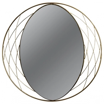 Καθρέπτης Τοίχου Μεταλλικός Χρυσός 90εκ. ESTHETI 811-40008