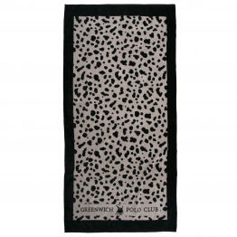 Πετσέτα Θαλάσσης Βαμβακερή 90x180εκ. Essential 5237 Black-Taupe Greenwich Polo Club