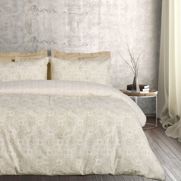 Σετ Σεντόνια Φανελένια Υπέρδιπλα 240x260εκ. Flannel Line 9640 Μπεζ-Taupe Das Home