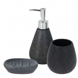 Σετ Μπάνιου 3τμχ Δολομίτη Anthracite MRShome 0099002