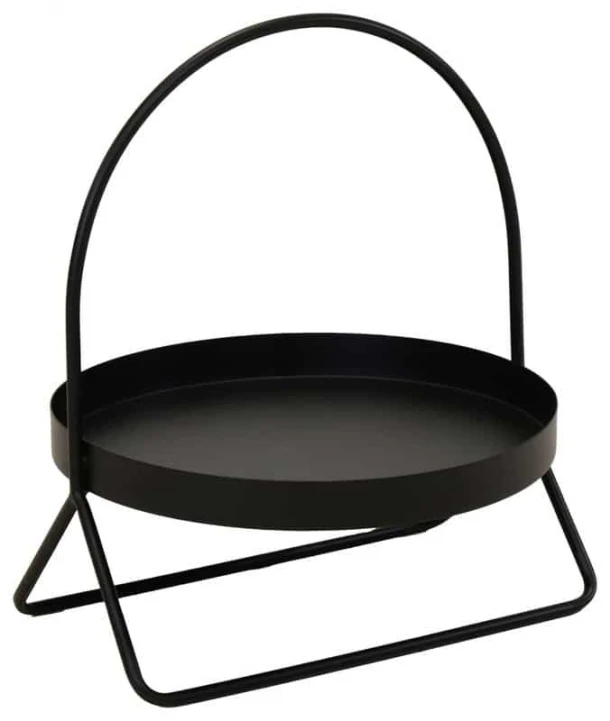 Σταντ-Δίσκος Σερβιρίσματος Μεταλλικός Μαύρος Φ26x31εκ. Art Et Lumiere 30552