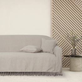Ριχτάρι Chenille Διθέσιος 180x250εκ. Throws Line 0272 Light Grey Das Home