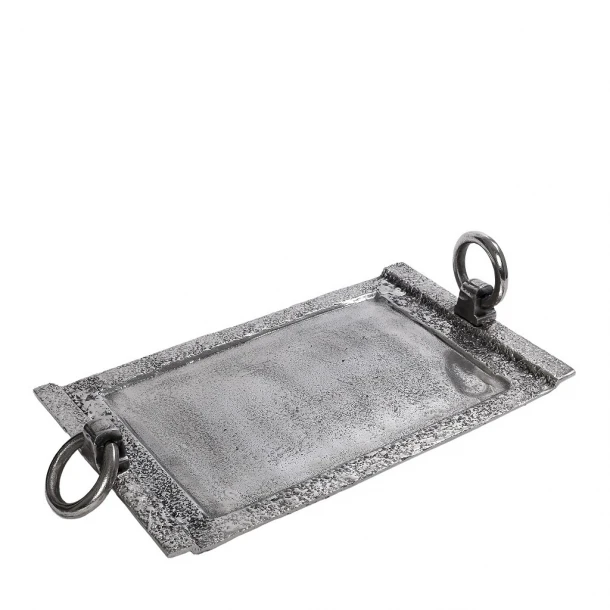 Δίσκος Σερβιρίσματος Αλουμινίου Ασημί ESPIEL 54x33x8εκ. FLA331