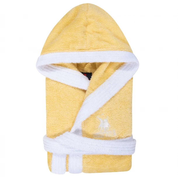 Μπουρνούζι Παιδικό Με Κέντημα Βαμβακερό 6 Ετών Essential 8621 Yellow Greenwich Polo Club