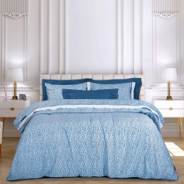Σετ Σεντόνια Βαμβακοσατέν King 260x280εκ. Εssential 2268 Μπλε-Λευκό Greenwich Polo Club