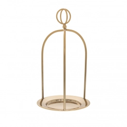 Δίσκος Σερβιρίσματος Μεταλλικός Χρυσός Με Χερούλι 17x24εκ. iliadis 86764