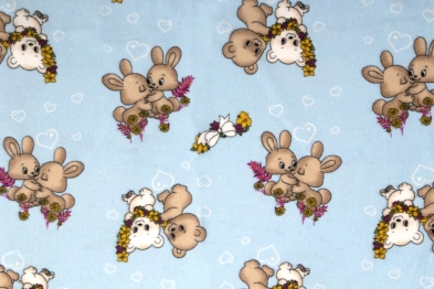 Σεντόνι Λίκνου Φανελένιο Μεμονωμένο 80x110εκ. Little Brothers 147 Sky Blue DimCol