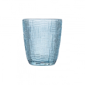 Ποτήρι Γυάλινο Νερού Χαμηλό Μπλε 310ml Roche Estia 07-39455