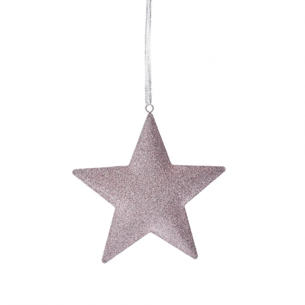 Χριστουγεννιάτικο Αστέρι Κρεμαστό Μεταλλικό Ροζ 11x12εκ. iliadis 83328