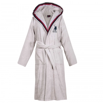 Μπουρνούζι Ενηλίκων Βαμβακερό Ζακάρ Small Essential 3064 Grey Greenwich Polo Club