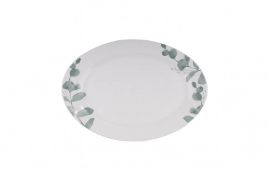 Πιατέλα Οβάλ Γυάλινη Green 30x22εκ. Leaf Eaton ME25032230