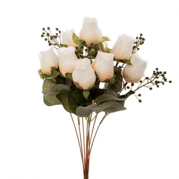 Μπουκέτο Με 9 Τριαντάφυλλα Κρεμ 50εκ. iliadis 90247