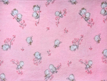 Μαξιλαροθήκη Φανελένια 50x70εκ. Birds 15 Pink Dimcol