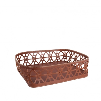 Καλάθι Συνθετικό Καφέ 32,5x26,5x10εκ. ESPIEL FER103