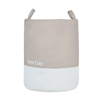 Καλάθι Απλύτων Υφασμάτινο 35x35x50εκ. Stone Clay Estia Tone Lab 02-41212