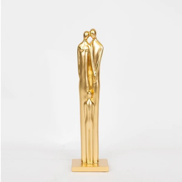 Διακοσμητικό Επιτραπέζιο Ζευγάρι Polyresin Χρυσό 7,5x5,2x28εκ. ESTHETI 752-27129