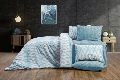 Πάπλωμα Polycotton Μονό 160x240εκ. Ευδοξία 481 Petrol DimCol