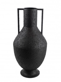 Βάζο-Αμφορέας Μεταλλικό Μαύρο 21x21x41εκ. Zen Collection 25.19.51406