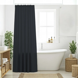 Κουρτίνα Μπάνιου Αδιάβροχη Polyester 240x180εκ. Curtains 0809 Graphite Das Home