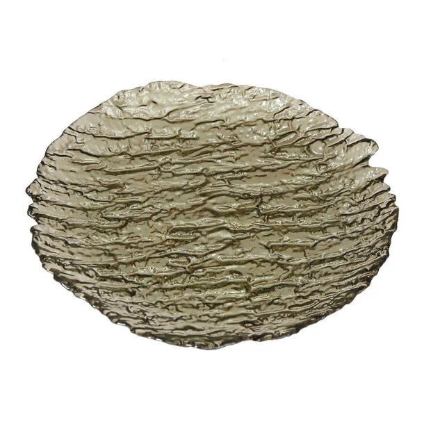 Πιάτο Μεγάλο Γυάλινο Ανθρακί 32εκ. ESPIEL Ramos HOR1127K6