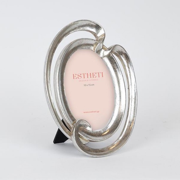 Κορνίζα Polyresin Ασημί 10x15εκ. ESTHETI 756-12153