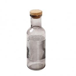 Μπουκάλι Γυάλινο Φιμέ Με Φελλό ESPIEL 1000ml-8,7x27,8εκ. DOP116K12