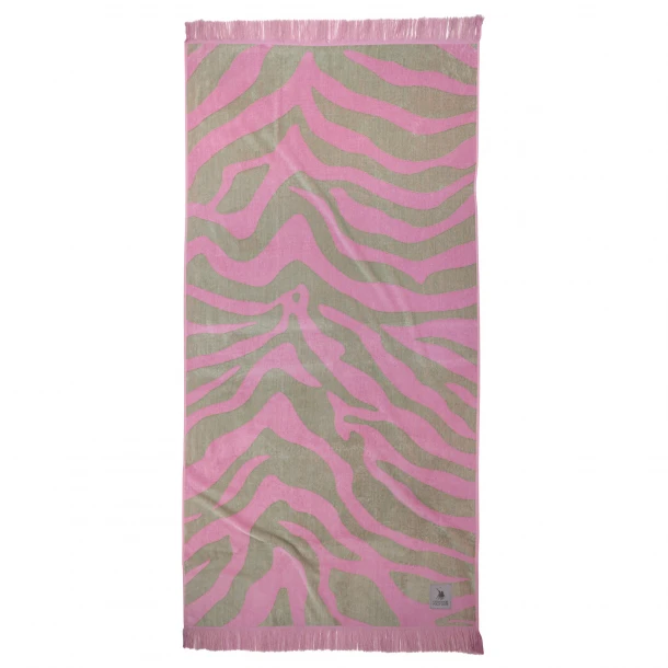 Πετσέτα Θαλάσσης Βαμβακερή 90x180εκ. Essential 3854 Λαδί-Ροζ Greenwich Polo Club