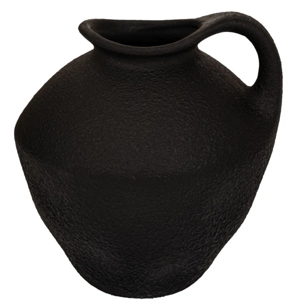 Διακοσμητικό Βάζο-Κανάτα Κεραμικό Μαύρο 21x19εκ. iliadis 88305