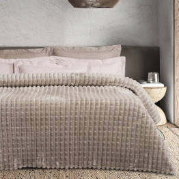 Κουβέρτα Fleece Υπέρδιπλη 220x240εκ. Blankets 1387 Taupe Das Home