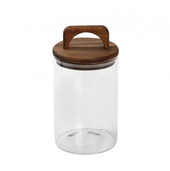 Δοχείο Κουζίνας Γυάλινο Με Καπάκι Bamboo 950ml-10x19,5εκ. ESPIEL TUL105K6