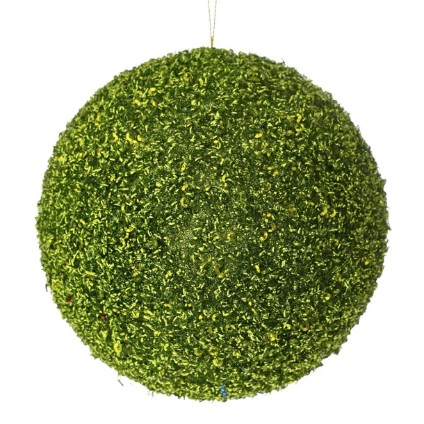 Χριστουγεννιάτικη Μπάλα Polyfoam Λαχανί Glitter 15εκ. iliadis 83534
