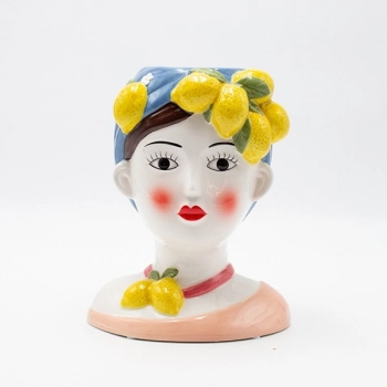 Βάζο Κεραμικό Γυναικεία Φιγούρα Πολύχρωμο 16,2x12,8x20,5εκ. ESTHETI 819-00577