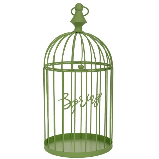 Διακοσμητικό Κλουβί Μεταλλικό Πράσινο 15x15x31εκ. iliadis 92781