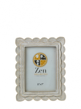 Κορνίζα Polyester Λευκή-Χρυσή 13x18εκ. Zen Collection 25.12.51497