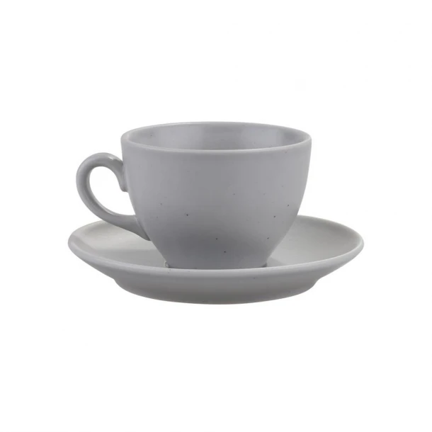 Σετ Φλυτζάνια Τσαγιού 6τμχ Πορσελάνης Grey Matte Moderna Kutahya 200ml KXLMCT720159