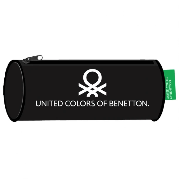 Κασετίνα Βαρελάκι Μαύρη 20x6εκ. Benetton 50-2967