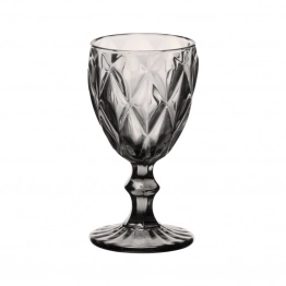 Σετ Ποτήρι Νερού 6τμχ Κολωνάτο Γυάλινο Kare Smoke 320ml CRYSPO TRIO 52.704.53